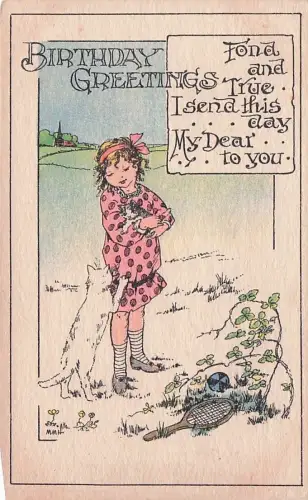 BIRTHDAY GREETINGS True. Fond and Isend this day My Dear MMH -794708