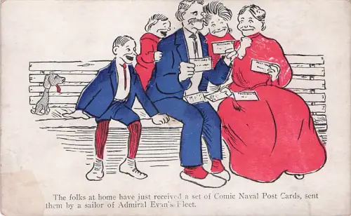 The folks at home have just received a set of Comic Naval Post Cards, sent -794748