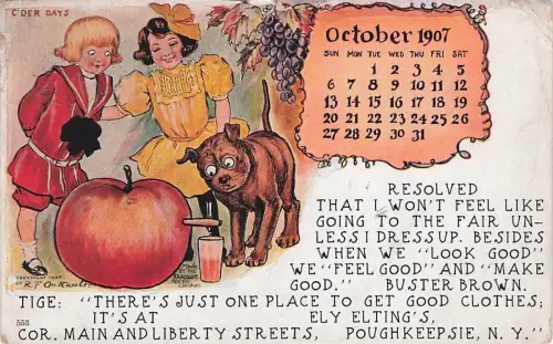 Waco Texas 1907 Buster Brown Goldstein adver card with mention Pawnee -794698