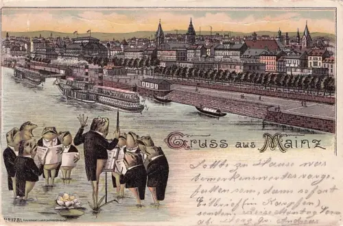 Postcard Mainz Iron Tower Wooden Tower 1907 Guest House -794718