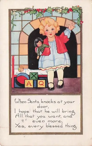 weihnachtspostkarten aus den 1920er Jahren mit gestempelten -794790