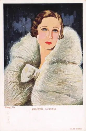 Alberani Fruit Salts Werbepostkarte Nanni Andreina Pagnani signiert -794890