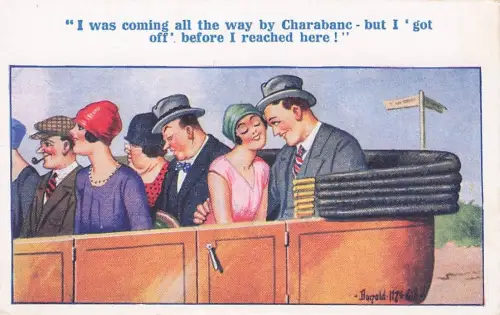 Künstler-AK Donald McGill "I was coming all the way by Charabanc -794856