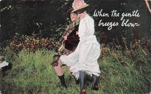 Comic Risque Glamour Man in Kilt Scottish Social History -794968