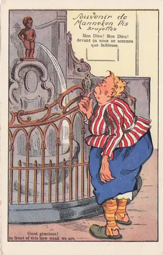 Bruxelles Belgium Souvenir de Manneken Pis, Good Gracious Vintage -795144