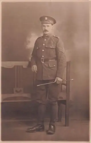 Soldat in Uniform, Standportrait, I WK -795080