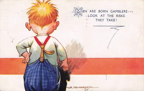 1944 Huntington West Virginia Comic Men Gamblers D Tempest Bamforth -795200