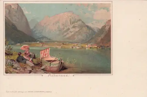 Künstler AK Achensee, Tirol, bis 1905 -795630