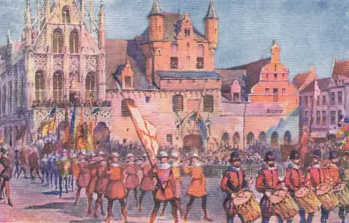 MALINES. Les Halles et l'Hôtel de Ville. -795408