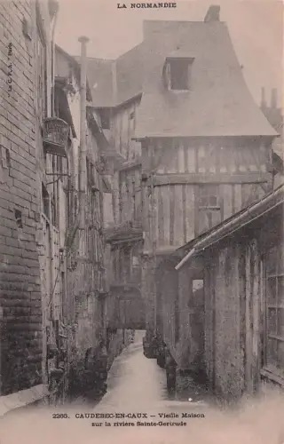 Caudebec-En-Caux - Alte Häuser Über Dem Fluss Sainte-Gertrude -795206