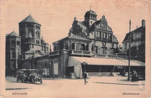 AK München Künstlerhaus 1911 im Hintergrund die Synagoge alte Ansicht -795494