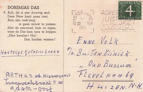 1950s DOREMIAS DAS Dutch Fairy Tale Story Postcard Number 9 - UNUSED -795458