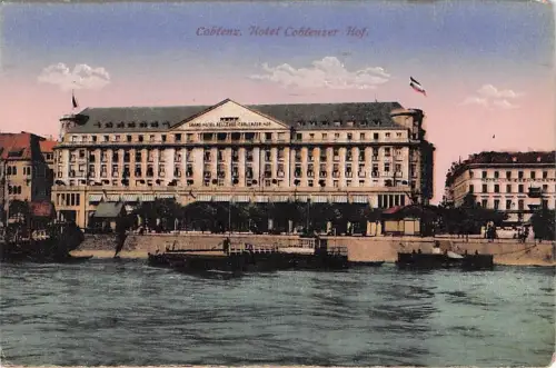 Koblenz Rhein Regierung und Hotel Bellevue Koblenzer Hof Kat. Koblenz -795544