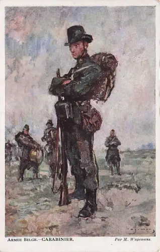 Künstler Ak Wagemans, M., Armee Belge, Carabinier, belgischer Soldat in -795302