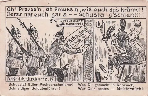 Koepenick Zeichnungen Kuenstlerkarte Kritik Juxkarte / Berlin /Berlin -795604