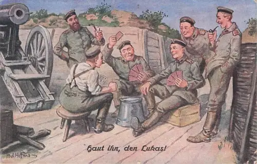 Künstler-AK Ad. Hoffmann: Haut ihn, den Lukas! -795644
