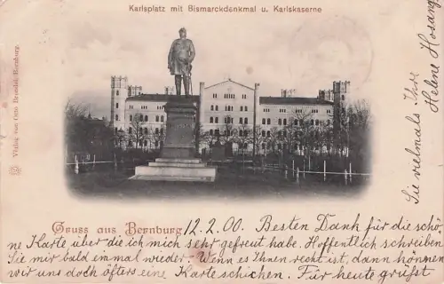 Ansichtskarte Bernburg (Saale) Carlsplatz -795600