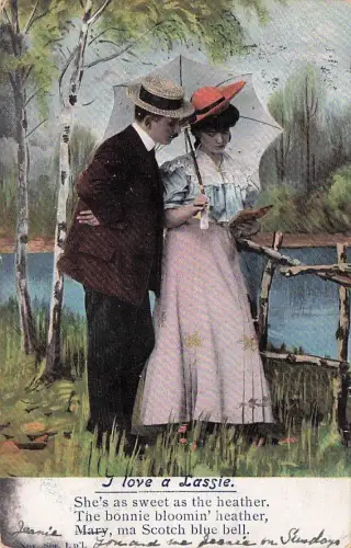 I love a Lassie. She's as sweet as the heather -795332