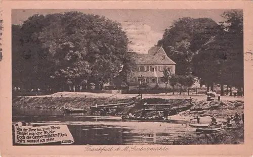 AK Frankfurt-Oberrad, Gasthaus Gerbermühle, Badestrand -795588