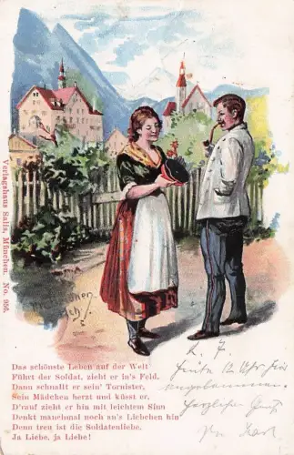 Künstler Litho Liebespaar, Geschenk, Das schönste Leben auf der Welt -795660