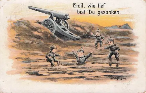 Künstler AK Ad. Hoffmann Emil, wie tief bist Du gesunken. -795648