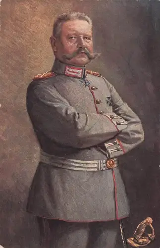 Postkarte Generalfeldmarschall Paul von Hindenburg, Portrait -795698