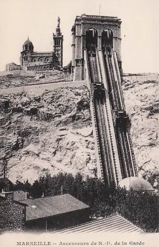 MARSEILLE - Elevators of Notre Dame de la Garde -795760