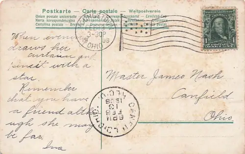 Präge Litho Kinder im Automobil, Blumen -795832