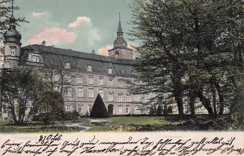 AK Oldenburg / O., Grossherzogliches Schloss mit Park -795882