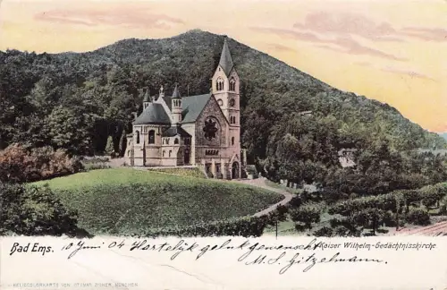 Ansichtskarte Bad Ems, Blick zur Kaiser Wilhelm-Kirche -795916