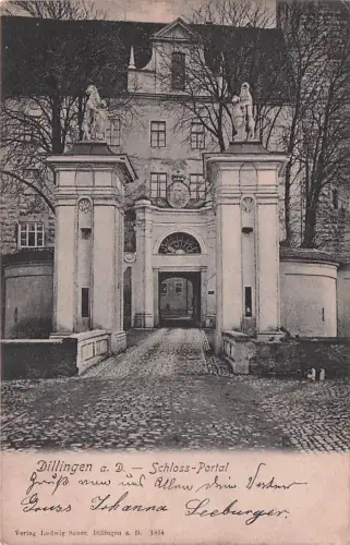 AK Dillingen a. D., Das Schloss-Portal -796006