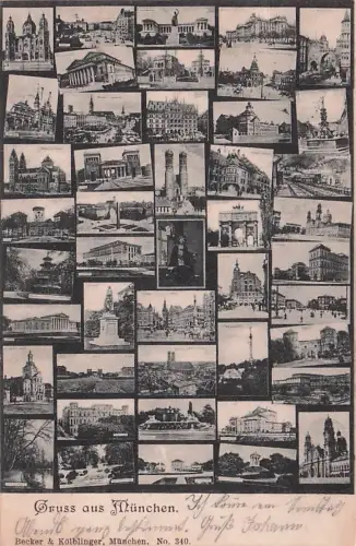 Gruss Aus München Deutschland Mehrfach-Ansicht & Stempel Postkarte -795970