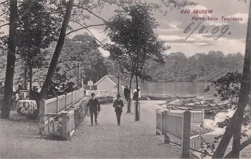 Bad Nauheim Teich Bootsteg Kat. Bad Nauheim -795898