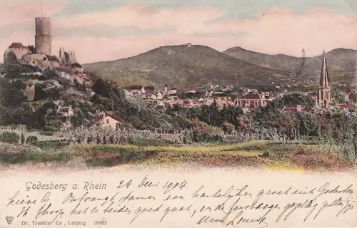 Ak Bad Godesberg Bonn am Rhein, Panorama -795888