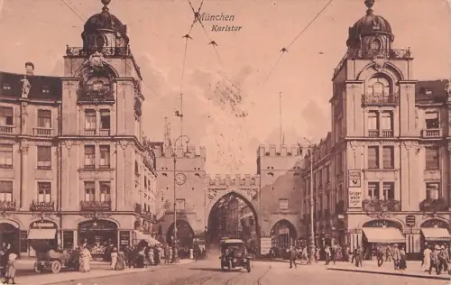 AK München, Passanten vor dem Karlstor -796018