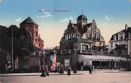 AK München, Synagoge, Künsterhaus im Abendrot -796072