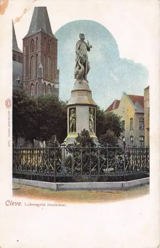 Ak Kleve am Niederrhein, pomnik Lohengrina -796060