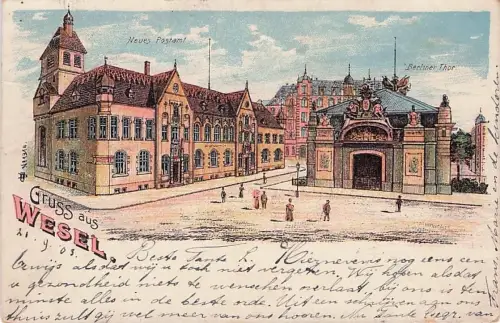 Gruss aus Wesel - Litho -796074