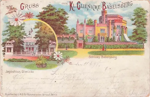 Ganzsachen Litho Klein Glienicke Neubabelsberg Potsdam Schloss -796122