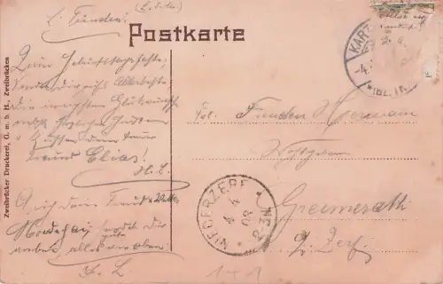 GRUSS aus CONZ-KARTHAUS. Kgl. Haupt-Eisenbahn-Werkstätte -796150