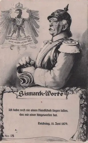 Ak Reichskanzler Otto von Bismarck, Bismarck-Worte -796094