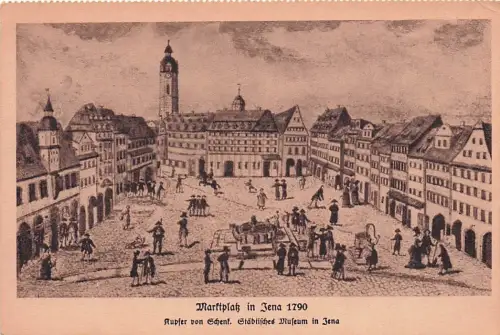 Künstler-AK Jena, Der Markt zu Jena -796190