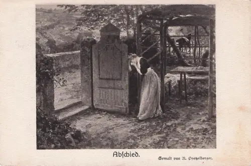 Ansichtskarte Kuenstlerkarte R. Poetzelberger Abschied -796246