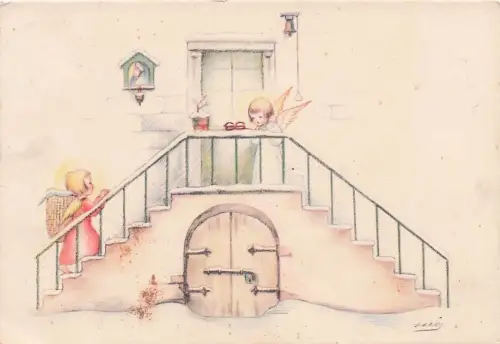 Künstler ak zwei Engeln -796240