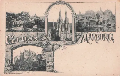 Grüsse aus Marburg Litho -796364