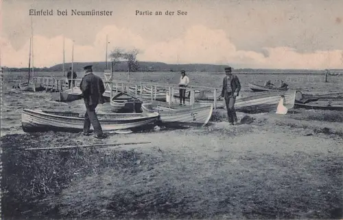 Ak Einfeld Neumünster in Holstein, Partie an der See -796384