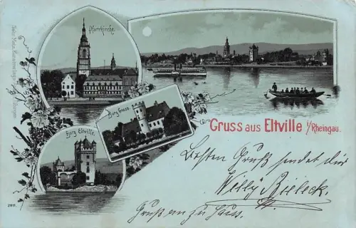 Eltville Pfarrkirche Burg Grass Burg Eltville 1900 -796396