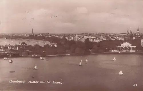 Hamburg. Alster mit St. Georg 65 -796436