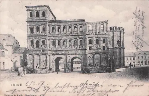 AK Trier, Porta Nigra, Stadtseite -796412