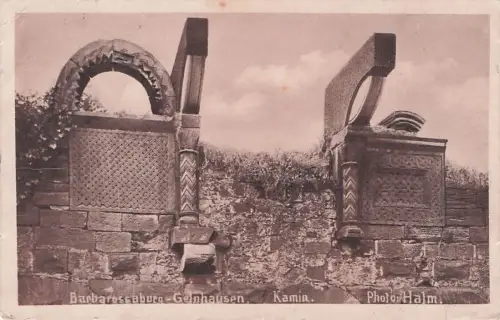 AK Gelnhausen, Kamin an der Nordwand des grossen Palas-Saals -796422